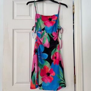 Dillard’s Gianni Bini Floral Tropical Cut Out Mini Dress S